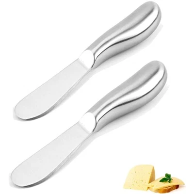 2er Set Edelstahl Buttermesser mit ergonomischem Griff – rostbeständig & modern - Bild 1 von 4