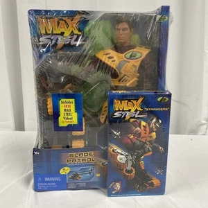 FIGURA DE PATRULLA MAX STEEL BLADE CON CINTA VHS MATTEL 1999 ¡NUEVA SELLADA! - Imagen 1 de 5