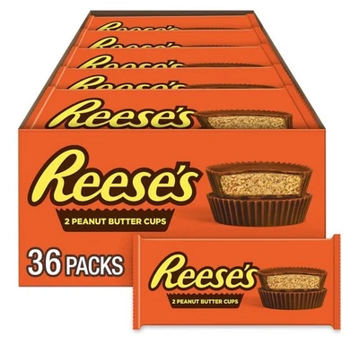 REESE'S Milk Chocolate Peanut Butter Cups, Candy Packs, 1.5 oz (36 Count) - Image 1 of 3