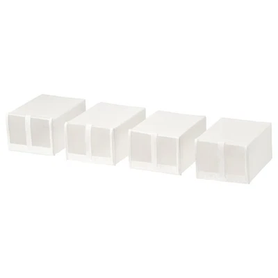 IKEA SKUBB Shoe Box, White, 4-Pack (403.002.85) NEW - Image 1 of 4