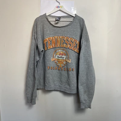 Vintage Tennessee Tostitos Jumper Men's XL Boxy Fit Grey Pullover Graphic 1998 - Image 1 of 4