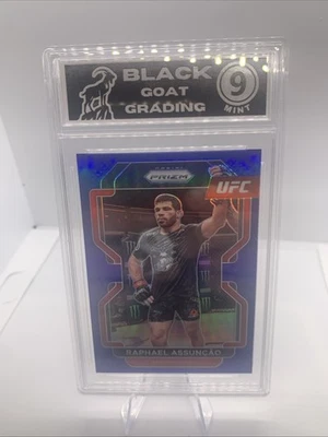 2022 Panini Prizm UFC - Raphael Assuncao #102 Blue Prizm 64/199 BGG 9 Mint - Image 1 of 4
