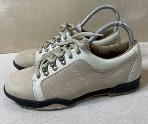 Vintage Dunlop Lederschuhe abriebfeste Laufsohle Damen 8,5 Schnürschuhe Sneaker - Bild 1 von 9