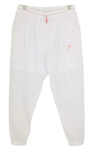 GYMSHARK Pulse Women Trousers M White Sheer Shorts Inside Drawstring Joggers - Picture 1 of 8