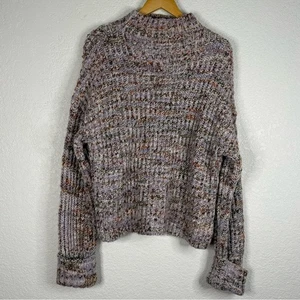 Madewell Rayner mockneck sweater in marled orchid Cozy Multicolor Office Casual - Picture 1 of 9