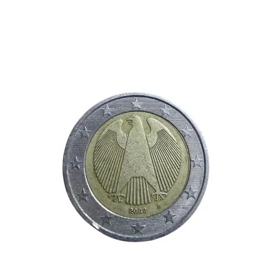 2002 Germany 2 Euro Coin Letter D – Federal Eagle Design – Circulated - Image 1 of 2