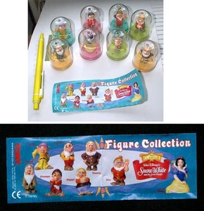 Set 8 Mini Figura Blancanieves y El 7 Enanitos Disney Con Cápsula Originales A - Imagen 1 de 1