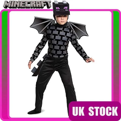 Kids Cosplay Minecraft Character Ender Dragon Halloween Costumes Fancy Dress
