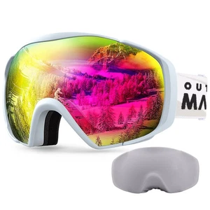 OutdoorMaster Ski Goggles with Cover Snowboard Snow Goggles OTG Anti-Fog - Picture 1 of 7