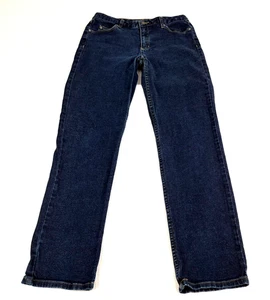 Pantalones de mezclilla para mujer Liz Claiborne talla 6R entrepierna 30" pierna recta tiro medio oscuro - Imagen 1 de 16