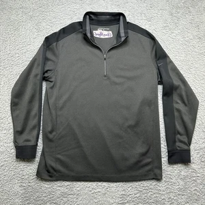 Nike Golf Pullover Mens XL Gray Crown Royal 1/4 Zip Long Sleeve Performance - Picture 1 of 11