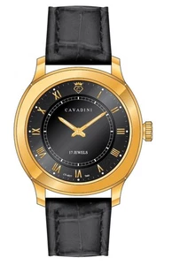 Mechanische Armbanduhr Cavadini Handaufzug ETA Peseux 7040 Swiss 39mm Rarität - Picture 1 of 10