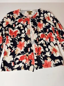 Cárdigan para mujer Peck & Peck con botones talla L profesor oficina cottagecore - Imagen 1 de 8