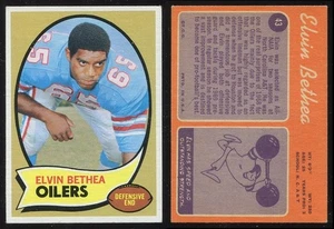 1970 Topps #43 Elvin Bethea RC Houston Oilers Salón de la fama Carolina del Norte A&T Excelente - Imagen 1 de 1