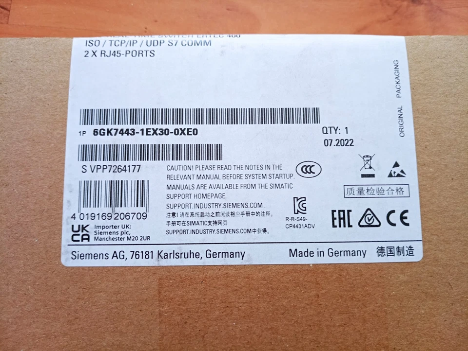 Siemens 6GK7443-1EX30-0XE0 CPU - Grau