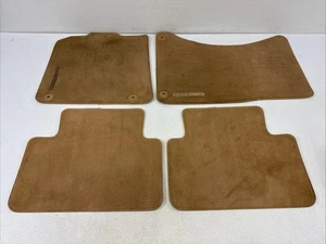 2015-2019 Porsche Macan S Set of 4 Carpet Floor Mats Luxor Beige OEM Some Stains - Picture 1 of 17