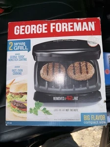 George Foreman 2-Serving Classic Plate Electric Indoor Grill - Picture 1 of 5