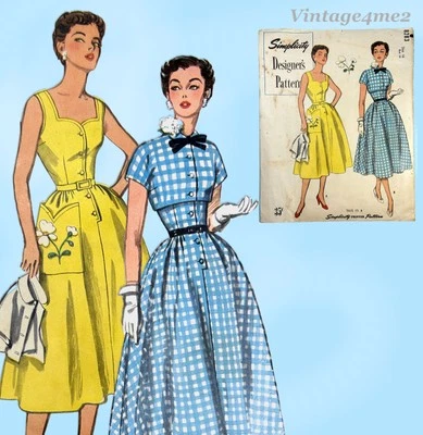 Simplicity Designer 8283: 1940s Uncut Misses Dress 34 B Vintage Sewing Pattern - Image 1 of 4