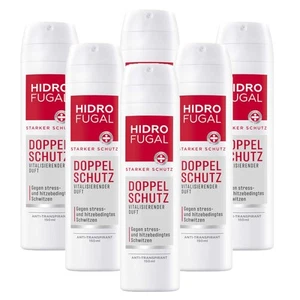 6 x HIDROFUGAL Doppelschutz Anti-Transpirant je 150ml Deospray gegen Achselnässe - Bild 1 von 4