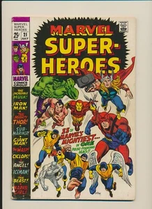 Marvel Super heroes 21 1969 Hi res Scans - Picture 1 of 2