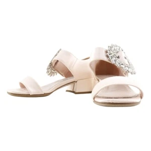MIUMIU Bijoux Sandals Baby pink Satin Women - Picture 1 of 12
