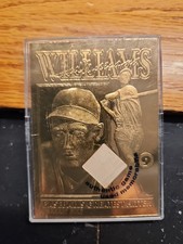 🌟 2000 23KT Gold Collectibles Ltd. Card  Ted Williams Game Used Bat 23K RARE