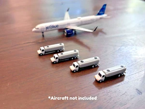 1:400 Modell Flughafen Zubehör - 4 Stück Flugzeug Tank LKW Set (3D gedruckt) - Bild 1 von 10