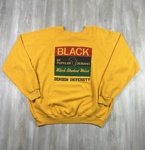 SUPREME Felpa girocollo pullover vintage Denison University adatta taglia grande anni 80