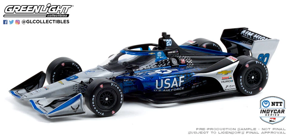 Greenlight 1/18 2021 IndyCar #20 Conor Daly / Ed Carpenter, U.S. Air Force 11124 - Immagine 1 di 1