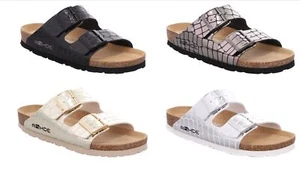 Rohde Alba 5656 Damen Hausschuhe Sandale Pantolette Sandalette Kork Kroko - Picture 1 of 21