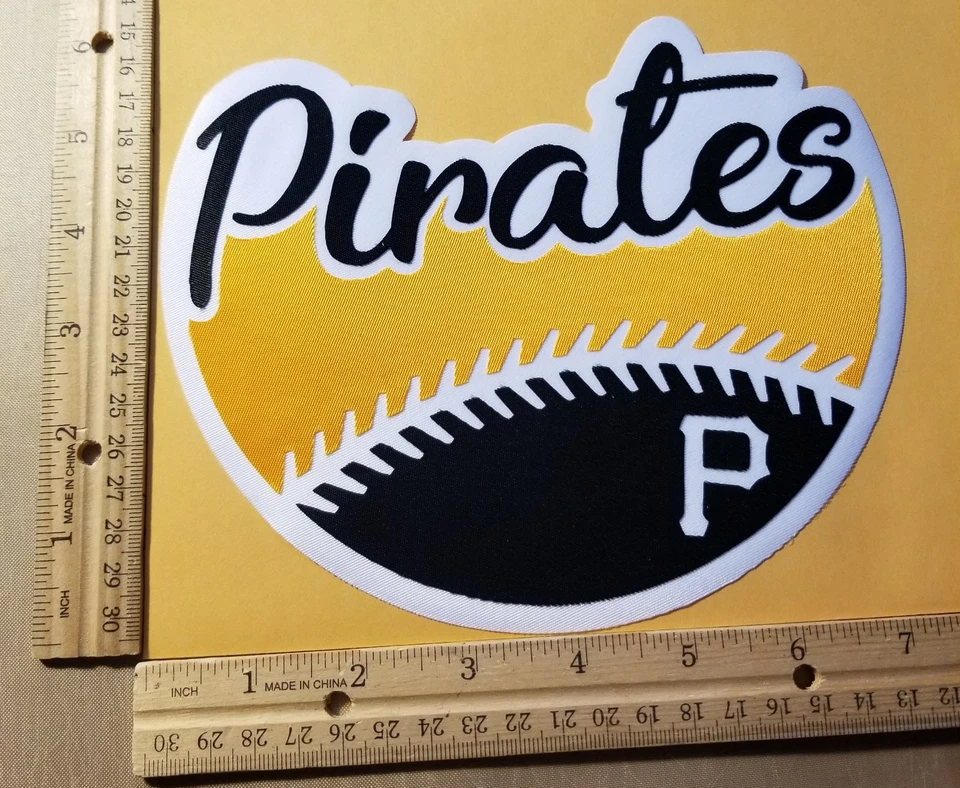 HUGE PITTSBURGH PIRATES IRON-ON PATCH - 6" x 7.5" - Image 1 of 1