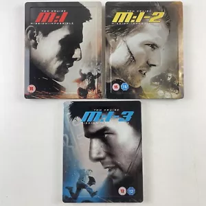 Mission Impossible 1-3 1 2 3 Blu-Ray Steelbooks M:I Zavvi Exclusive RARE VGC - Picture 1 of 7