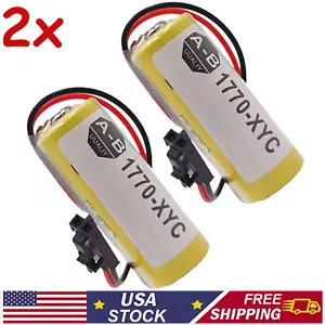 2* 1770-XYC 3V PLC Battery Cell For Allen Bradley 1770-XYC/A 1770-XYB 1756-BA1 - Picture 1 of 4