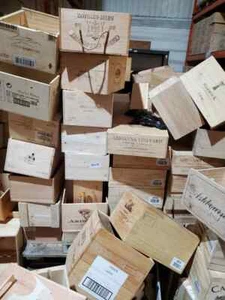 BARGAIN WOODEN WINE BOXES X 5 - Crates for Vintage Shabby Chic Home Storage - Picture 1 of 9
