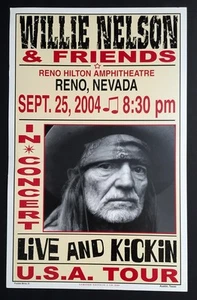 VINTAGE WILLIE NELSON KONZERT POSTER SHOWDRUCK RENO NEVADA selten 1/200 - Bild 1 von 2