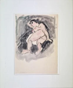 Georg Tappert - lying nude - watercolor - signed and stamped by estate - Picture 1 of 1