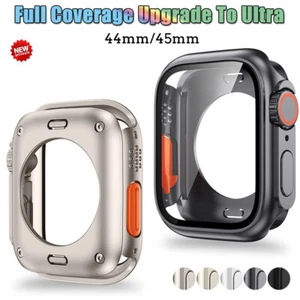 Change To Ultra 360 Full Protector Case for Apple Watch 45mm 44mm Tempered Glass - Zdjęcie 1 z 33