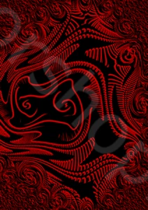 The Complex of Life Rose Garden Black Red Fractal Abstract Modern Art Image - Picture 1 of 1