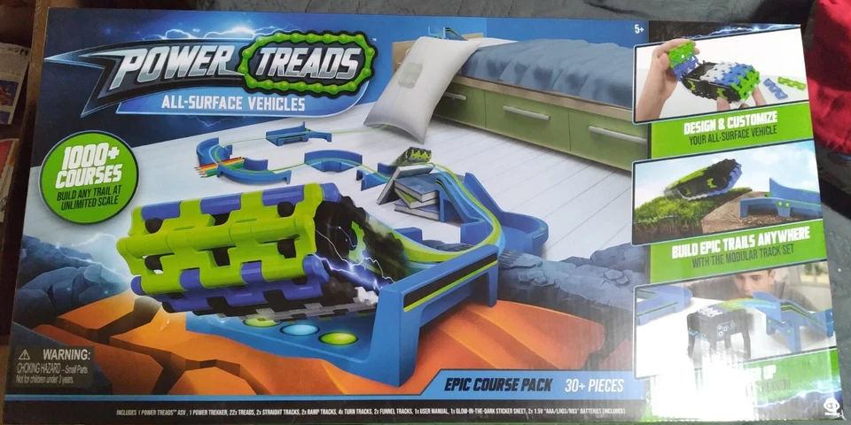 Power Treads All-Surface Vehicles Glow In Dark Course Track Design Free S&H New - Image 1 of 1
