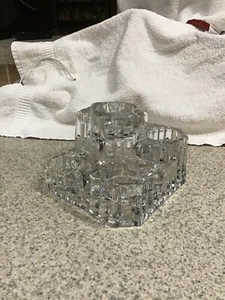 Candelabro Partylite Crystal Castle Tealight retirado usado en excelente estado - Imagen 1 de 8