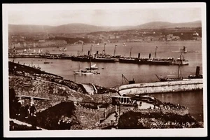 Douglas Bay Harbour Isle of Man RP Postcard - Picture 1 of 2
