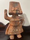 Vintage Terracota Mexican Statue Maya Style 12.75" Tall