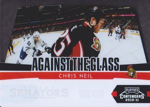2010-11 Playoff Contenders Hockey Against The Glass #10 Chris Neil