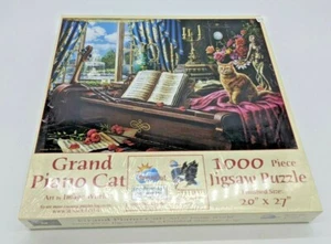 JIGSAW PUZZLE "GRAND PIANO CAT" 1000 PIECES 20" X 27" ART BY: IMAGE WORLD - Picture 1 of 1