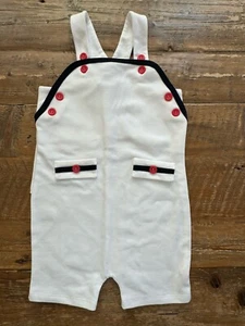 NWT Bella Bliss Boys Sailor Shortall Overall size 3T Buttons White Blue - Picture 1 of 5