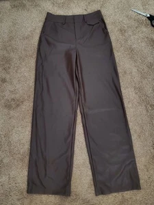 4th & Reckless Tristi Faux Leather Pants Women Sz L Maroon High Waist NWT - Picture 1 of 11