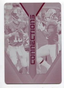 2017 Prestige Print Plate Magenta Eli Manning /Odell Beckham 1/1 New York Giants - Picture 1 of 2