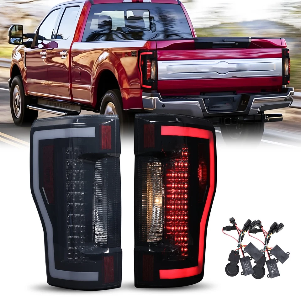 LED Sequential Smoke Tail Lights For 2017-2022 Ford F-250 F-350 F-450 Super Duty Foto 1 de 4