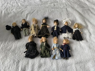 11 süße Vintage Porzellan Püppchen ideal für eine altes Puppenhaus - Bild 1 von 3