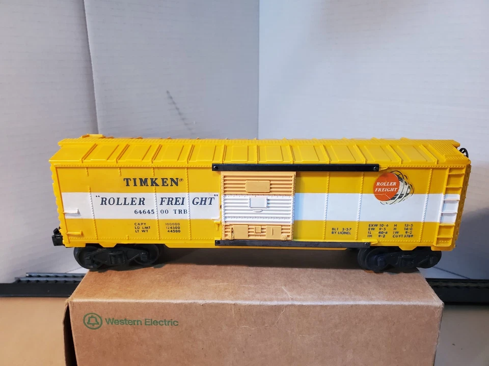 Vintage 1957 Lionel 6464-500 Timken Boxcar O Gauge Type IIA Body Var B(?) - Image 1 of 4
